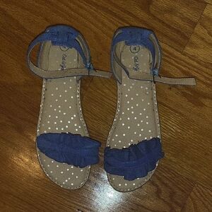 Blue Ankle Strap Sandals